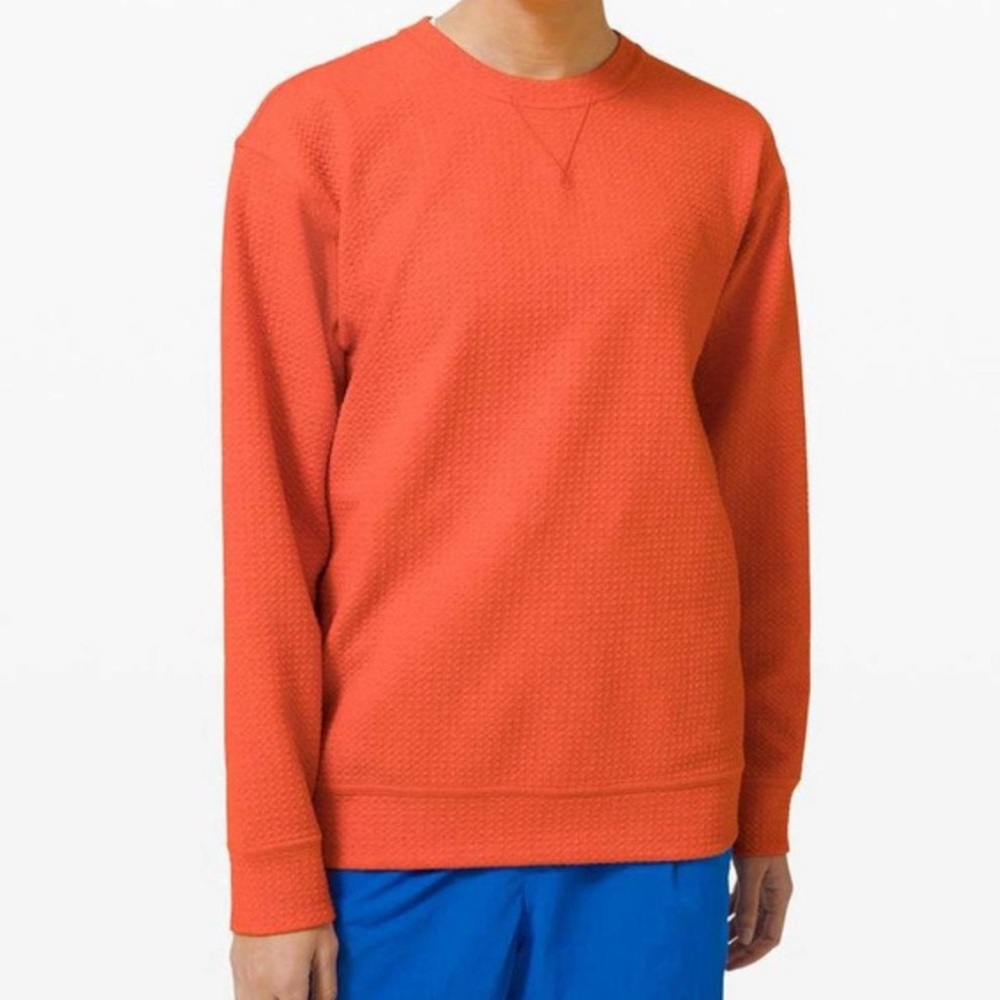 Lululemon bubble dot all yours pullover. Orange. Good used condition.sz 12 women